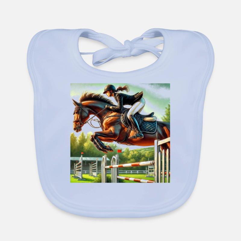 Springreiterin Baby Bio-Lätzchen