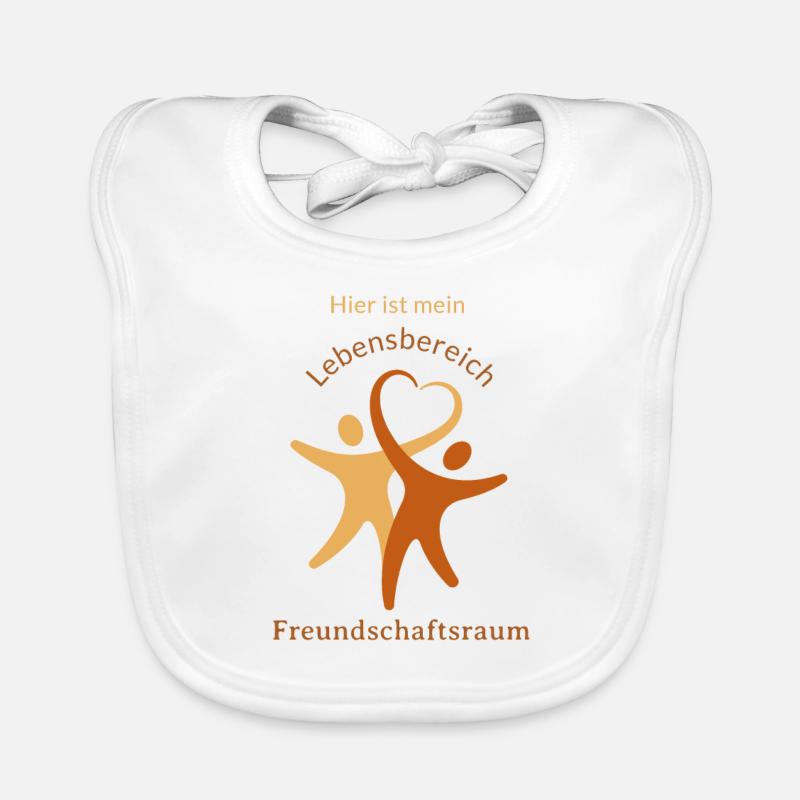 Hier Ist Mein Lebensbereich Freundschaft Baby Bio-Lätzchen