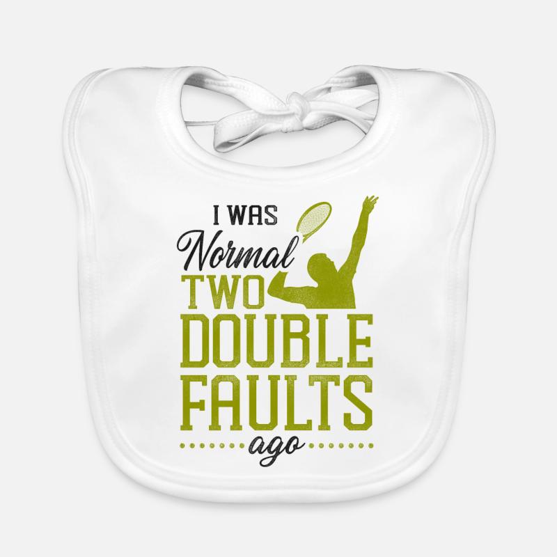 Funny Tennis Player Racket I Was Baby Bio-Lätzchen