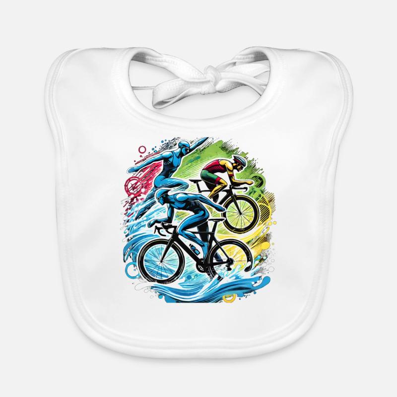 Le triathlon est mon sport Bavoir bio Bébé