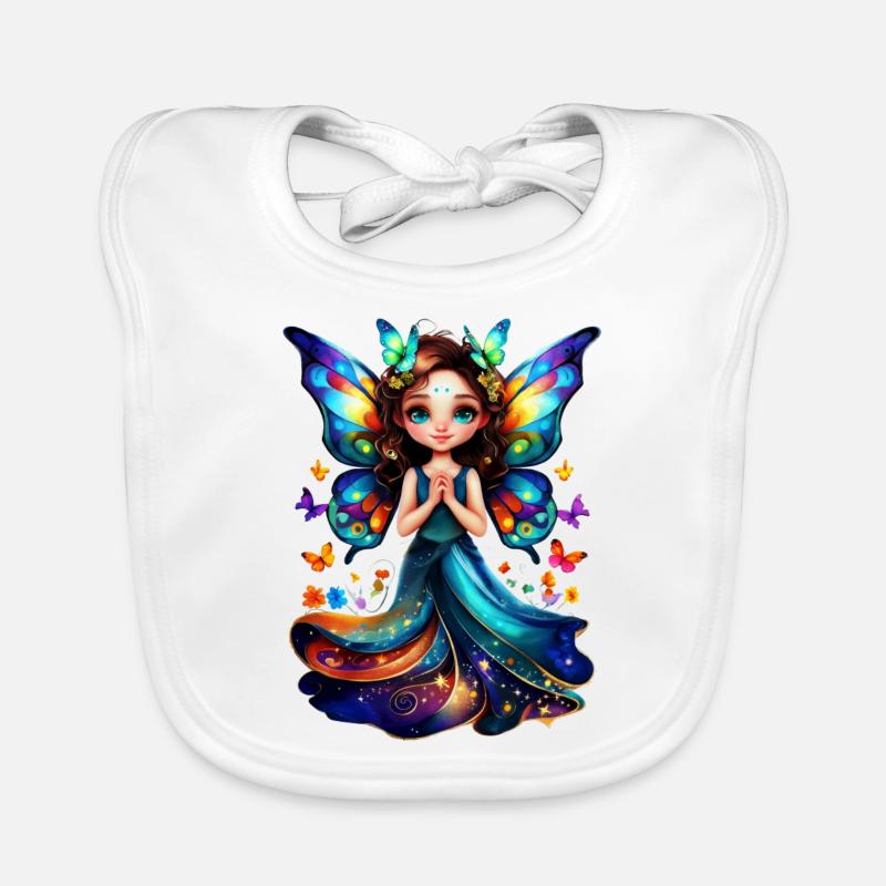 Charmante fée papillon Bavoir bio Bébé