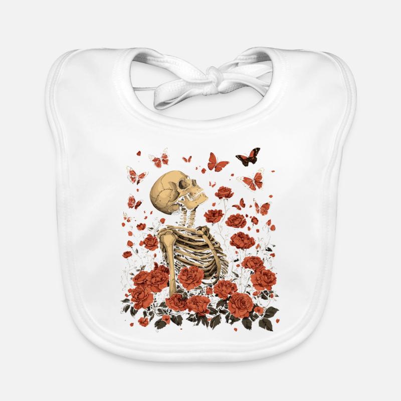 Fleurs squelettes Bavoir bio Bébé