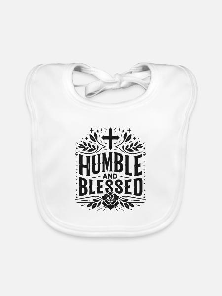 Humble - Organic Baby Bibs - white - Front