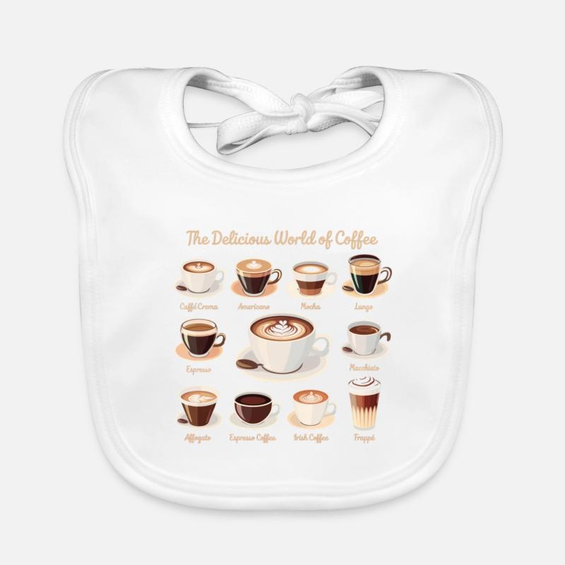 Die leckere Welt des Kaffee - Kaffee Baby Bio-Lätzchen