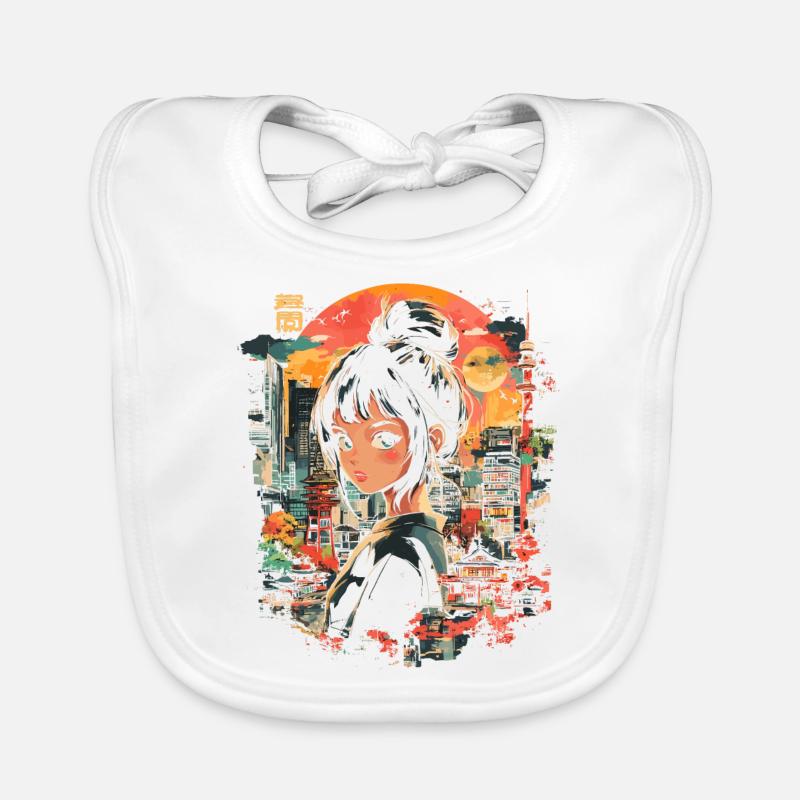 Anime Mädchen Japan Baby Bio-Lätzchen