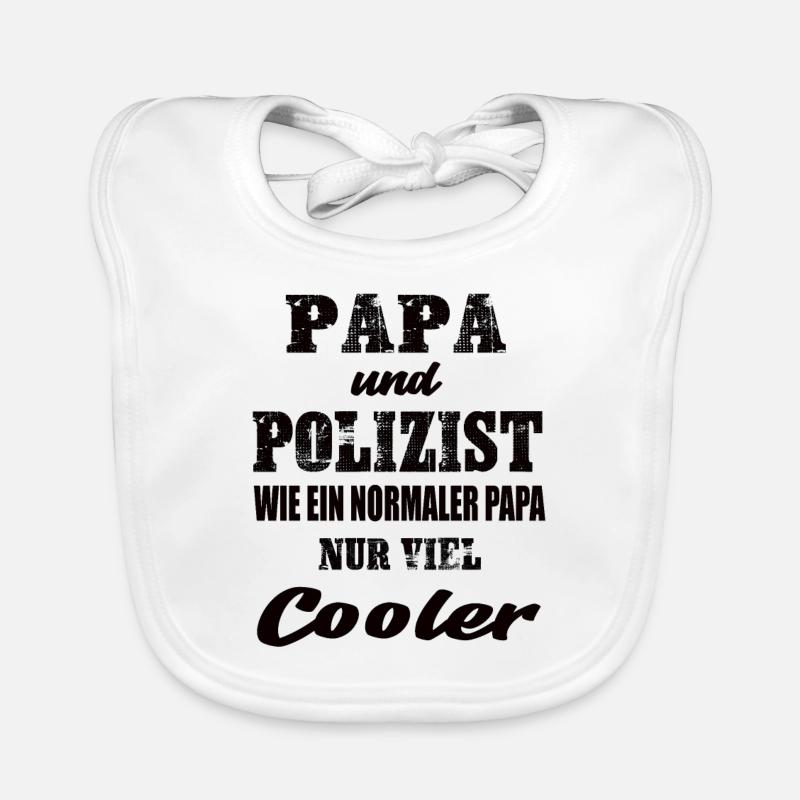 Dad and policeman Organic Baby Bibs