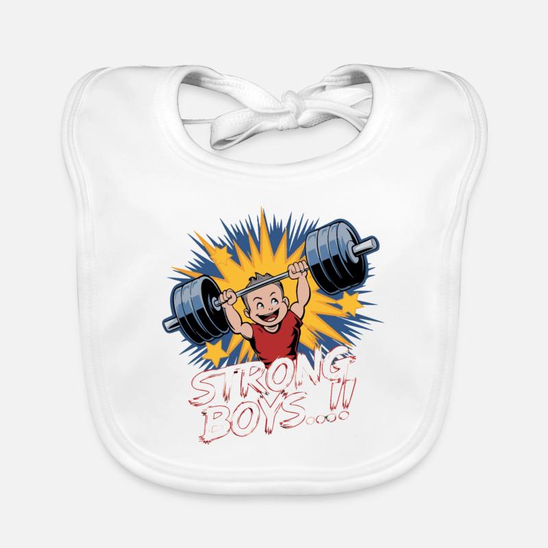 STRONG BOYS Organic Baby Bibs