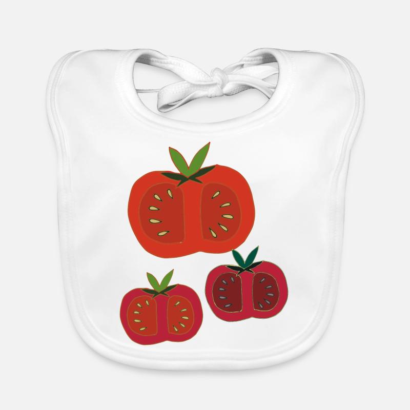 Tomatoes 3-fold Organic Baby Bibs