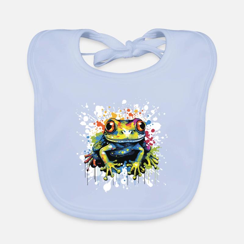 Grenouille Pop Art Bavoir bio Bébé