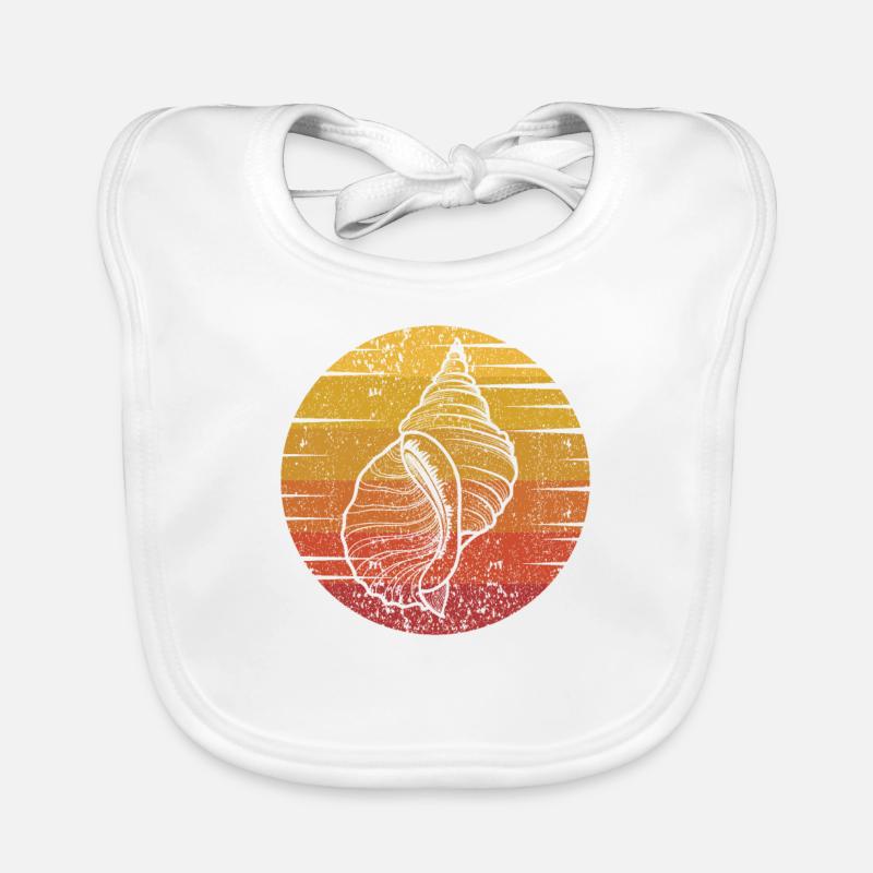 Retro Bivalvia Shell Shelling Bag Hunter Seashell Bavoir bio Bébé