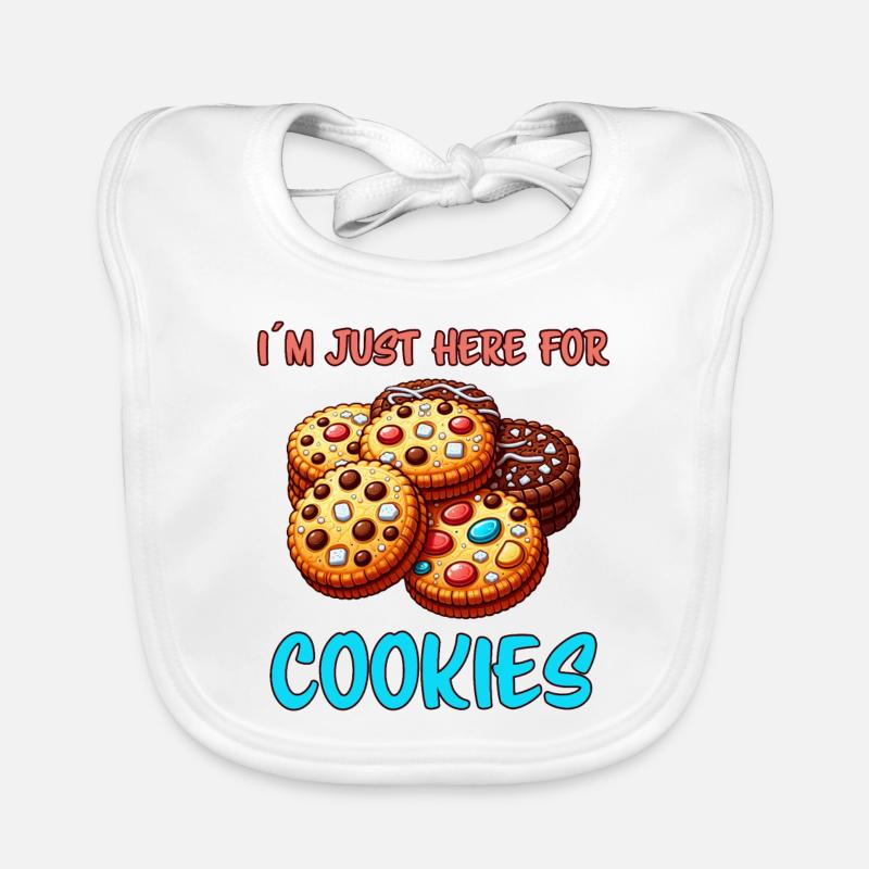 Cookies Saying Chocolate Cookies Funny Cookie Gift Organic Baby Bibs