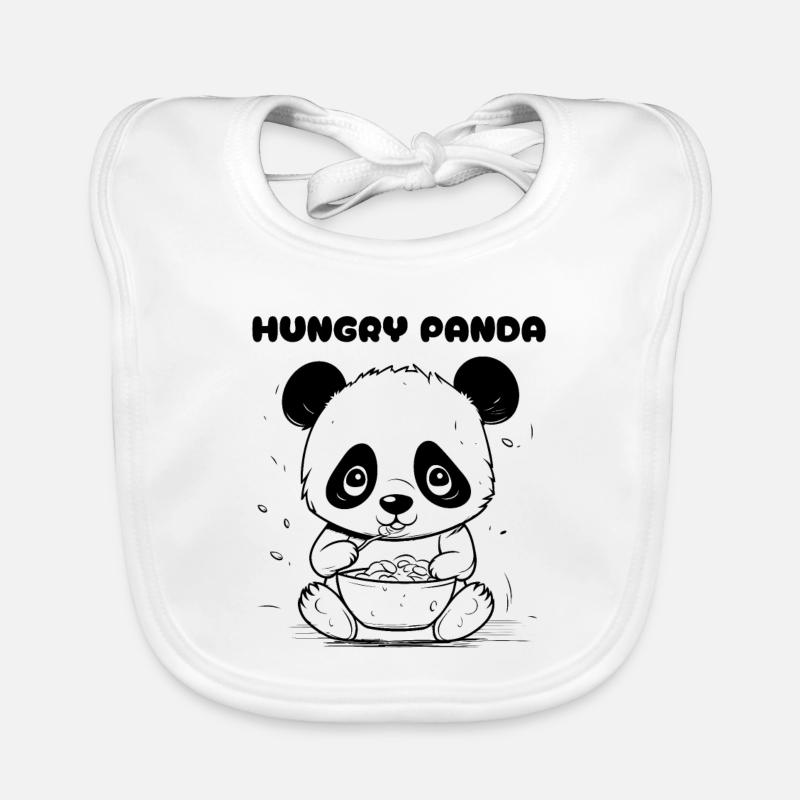 PANDA AFFAMÉ Bavoir bio Bébé