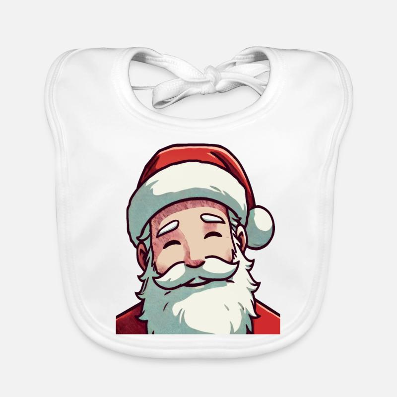Weihnachtsmann Baby Bio-Lätzchen