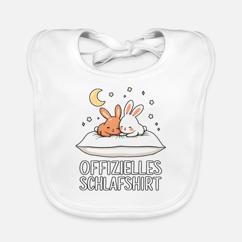 Official Sleeping Shirt Bunny Bunny Pair Organic Baby Bibs