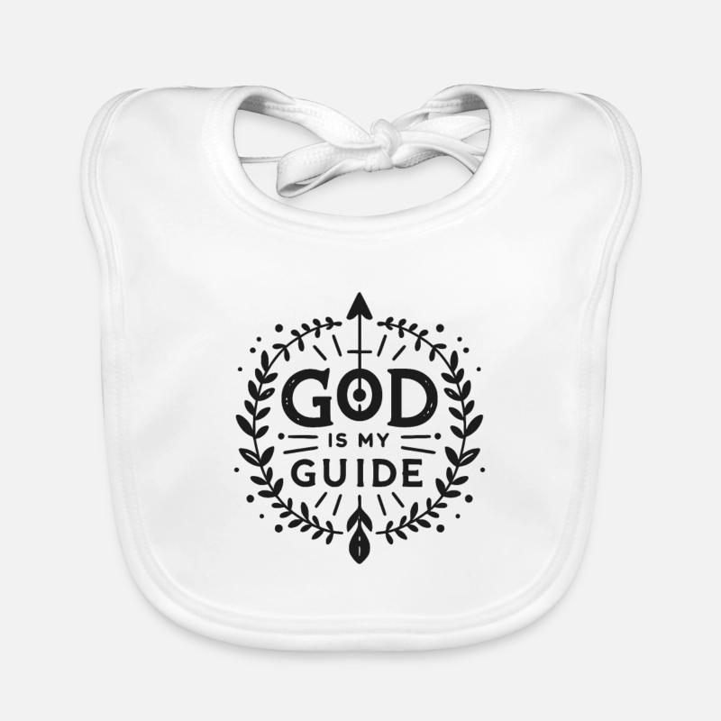 Dieu est mon guide Bavoir bio Bébé