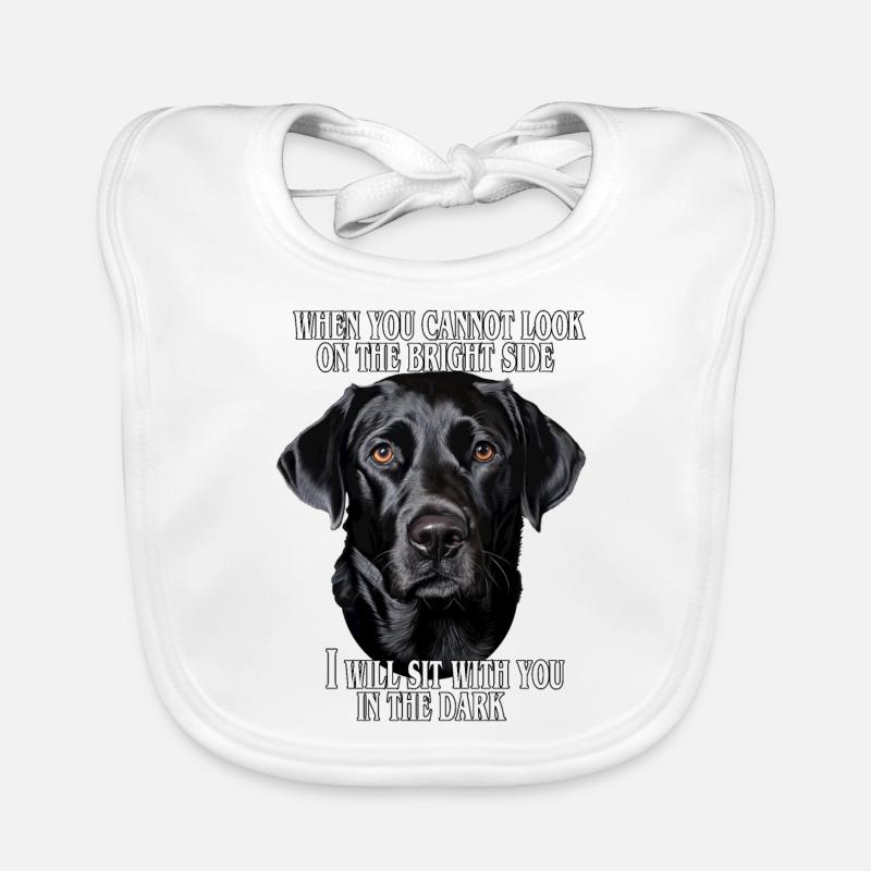 Schwarzer Labrador Zitat Baby Bio-Lätzchen