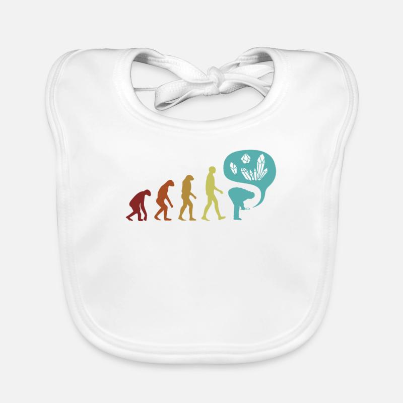 Collecte de minéraux Evolution Géologue Minéral Bavoir bio Bébé