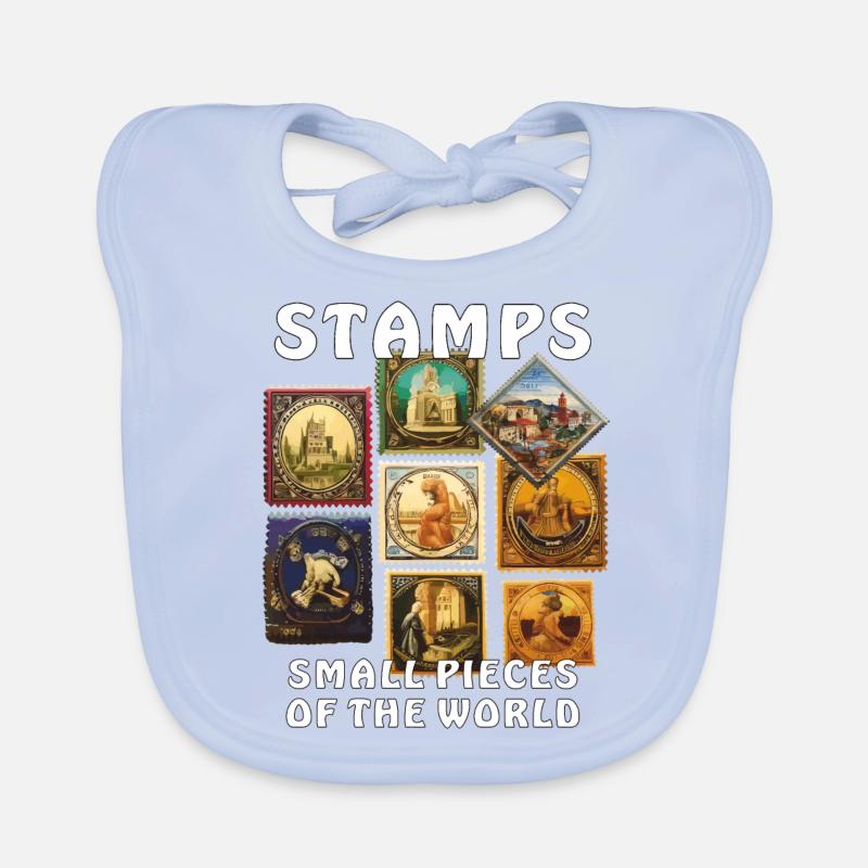 TIMBRES PETITS MORCEAUX DU MONDE Bavoir bio Bébé