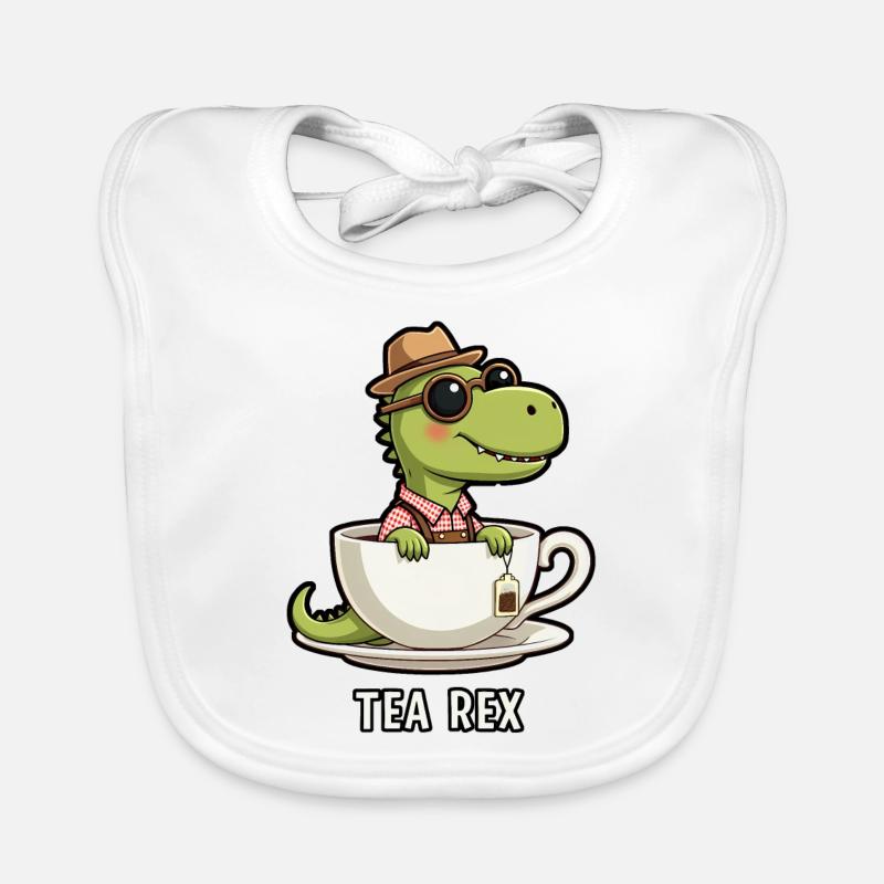 Tea Rex TRex Lederhose Baby Bio-Lätzchen