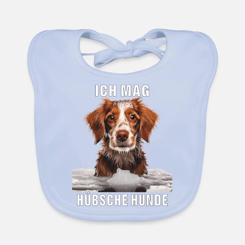HUNDE ICH MAG HÜBSCHE HUNDE Baby Bio-Lätzchen