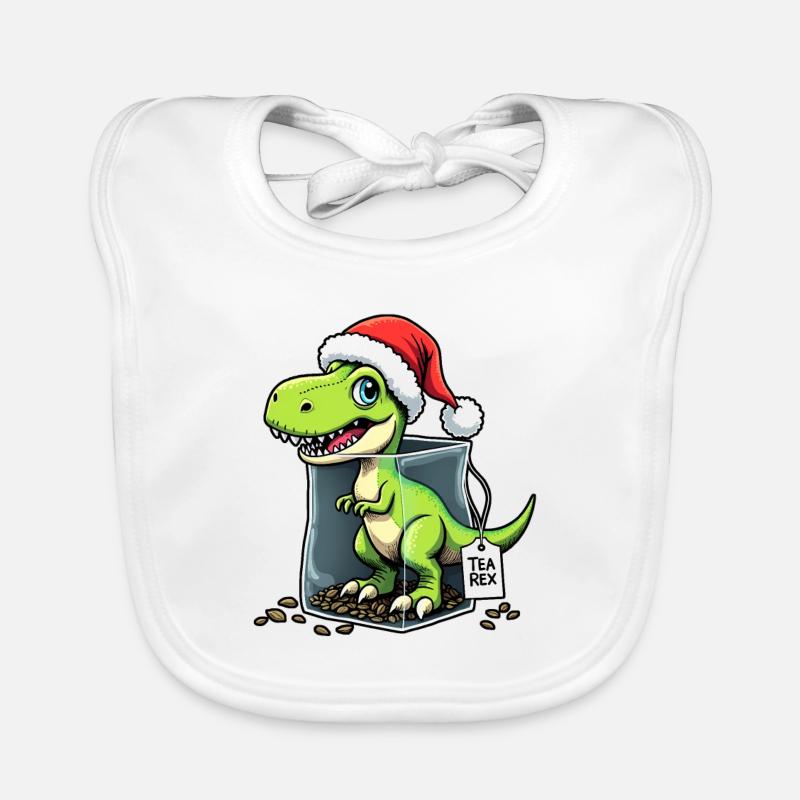 Tea Rex Dinosaurier Weihnachten Tee Baby Bio-Lätzchen