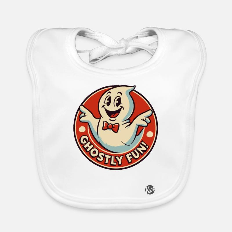 Ghost fun with this little ghost Organic Baby Bibs