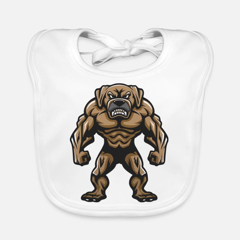 Boxer Hund Comic Baby Bio-Lätzchen