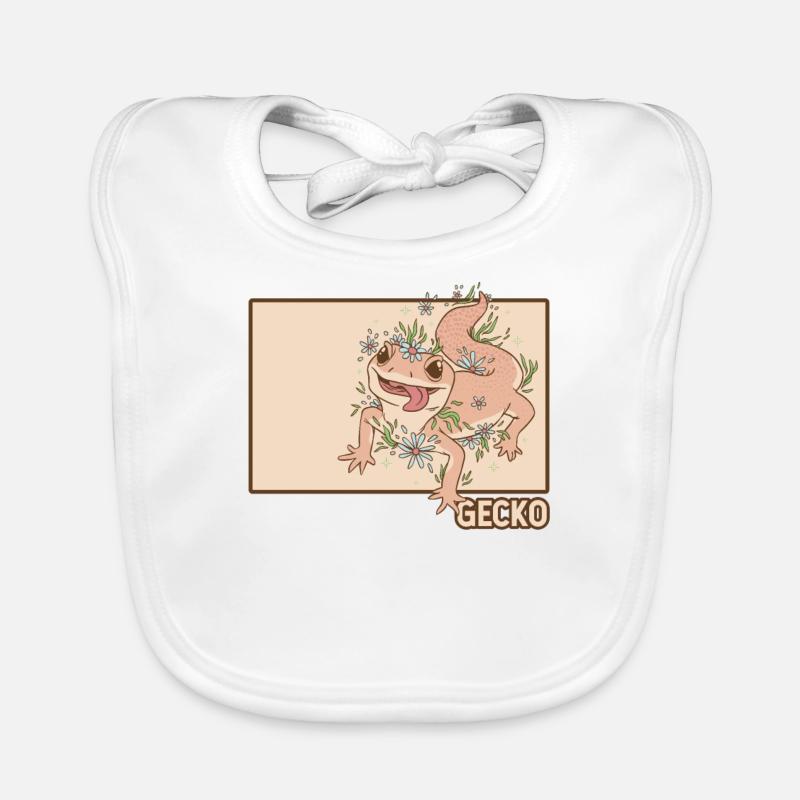Gecko Doodle Chinesisches Hanzi Schopfeidechse Leopard Baby Bio-Lätzchen
