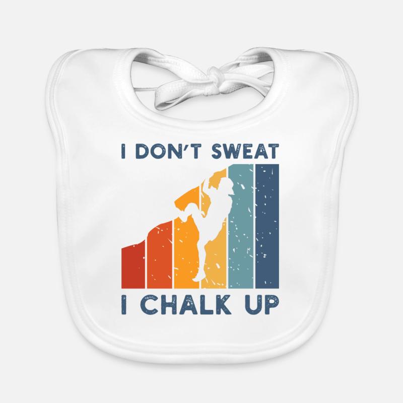 I Dont Sweat I Chalk Up I Boulderer Baby Bio-Lätzchen