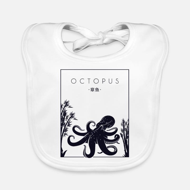 Pieuvre Chinois Hanzi Cephalopoda Octopodes Bavoir bio Bébé