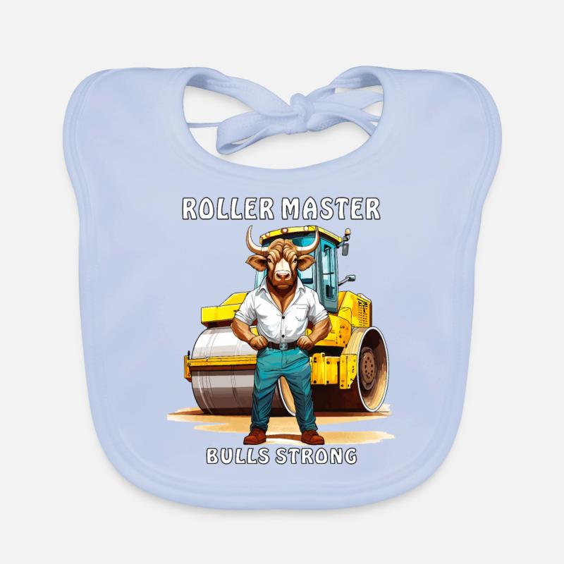 ROLLER MASTER BULLS STRONG Organic Baby Bibs