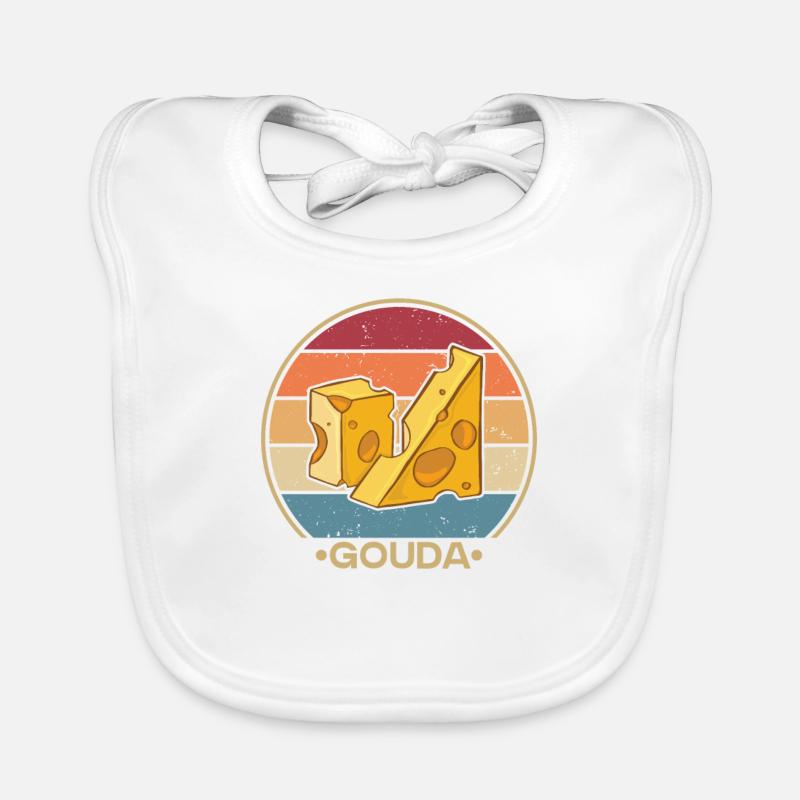 Retro Maker Queso Cheesemonger Lover Fromage Gouda Bavoir bio Bébé