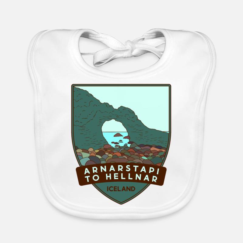 De Arnarstapi à Hellnar – Islande Bavoir bio Bébé
