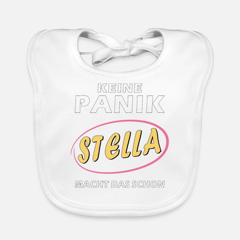 DON'T PANIC STELLA WILL DO IT Organic Baby Bibs