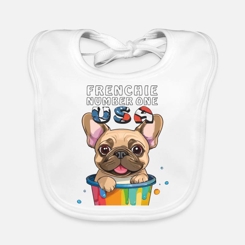 FRENCHIE NUMÉRO UN AUX ÉTATS-UNIS Bavoir bio Bébé