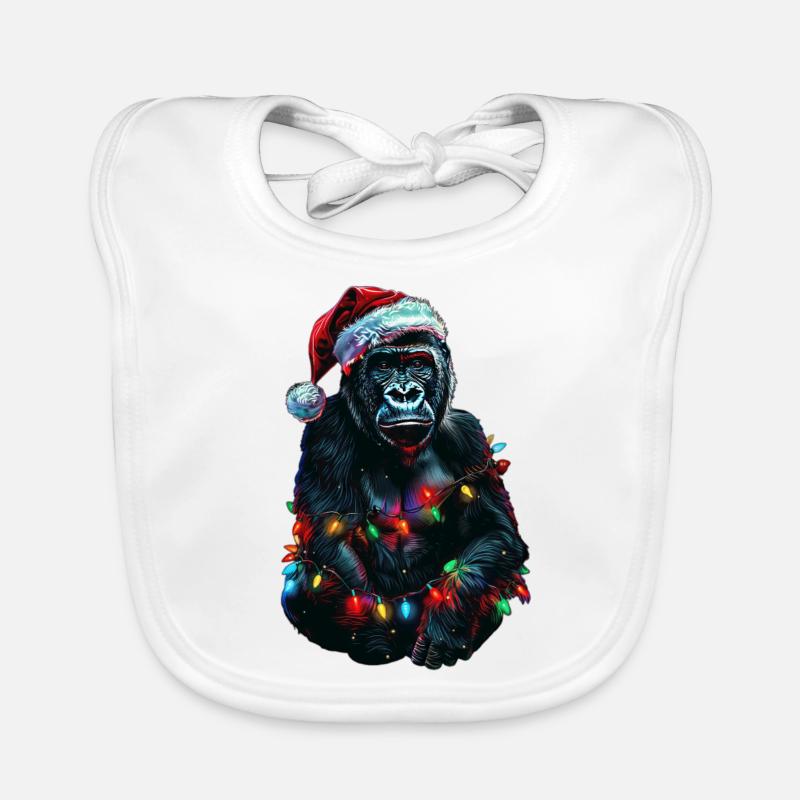 Noël des gorilles Bavoir bio Bébé
