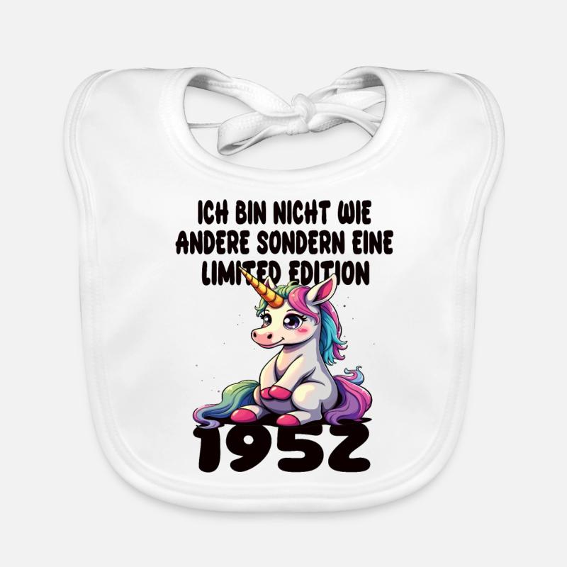 Edition Limitée 1952 Anniversaire Né 1952 Bavoir bio Bébé