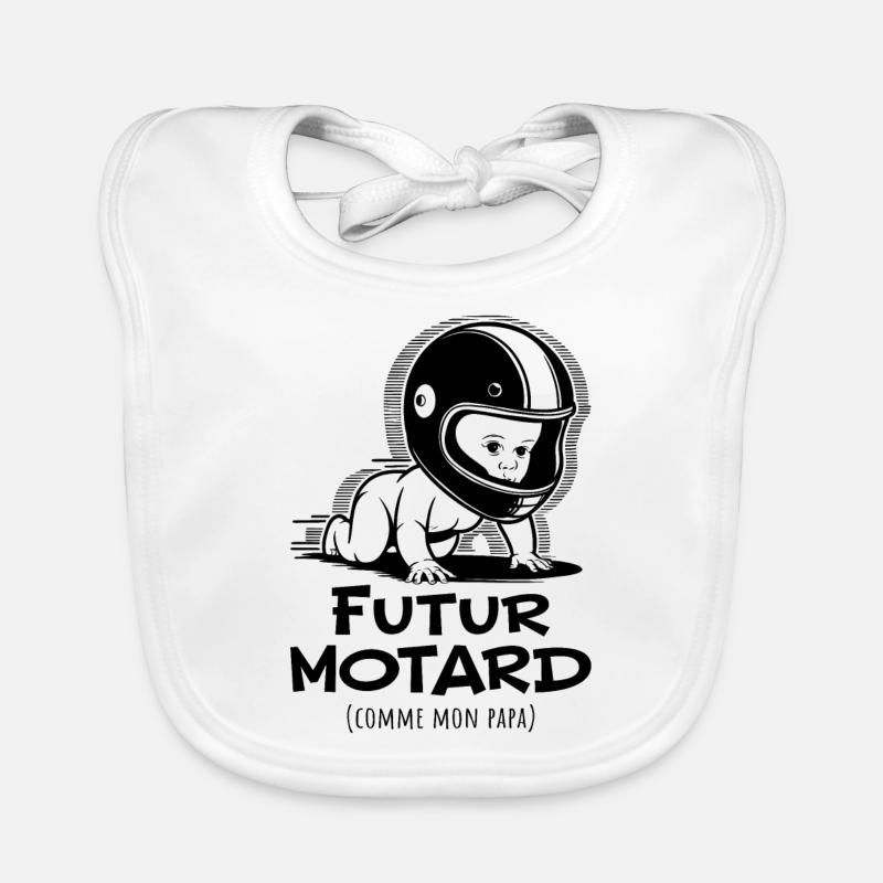 Futur Motard Comme Papa Bavoir bio Bébé