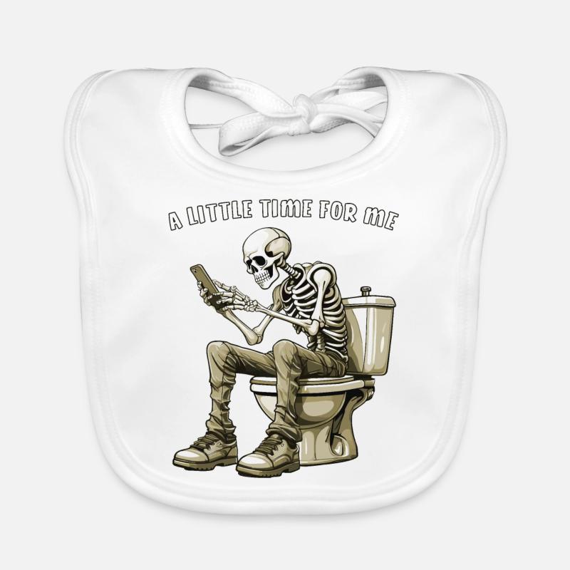 TOILETTE SQUELETTE UN PEU DE TEMPS POUR MOI Bavoir bio Bébé