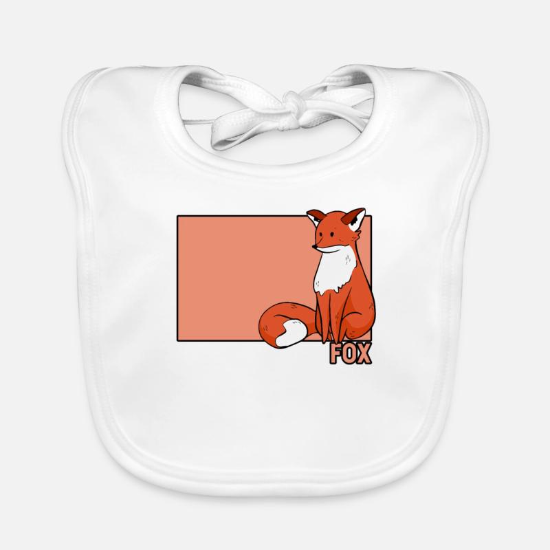 Fuchs Doodle Chinesisches Hanzi Canidae Caninae Rotfuchs Baby Bio-Lätzchen