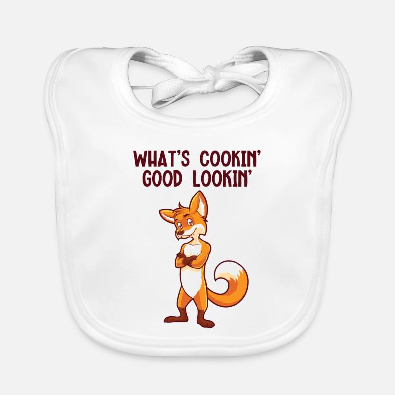 What's Cooking Good Looking Caninae Red Fox Organic Baby Bibs