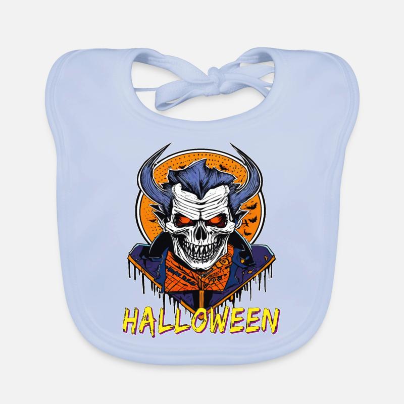 HALLOWEEN SKELETT Baby Bio-Lätzchen