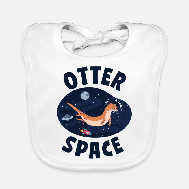 Otter Pun Space Science Astronaut Organic Baby Bibs