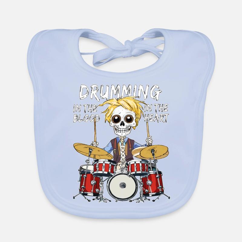 DRUMMING IN THE HEART Baby Bio-Lätzchen