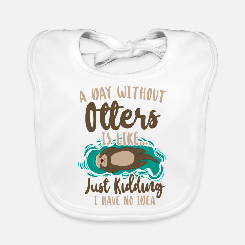 Otter A Day Without Otters Is Organic Baby Bibs