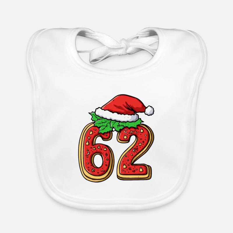 Biscuit de Noël à 62 chiffres Bavoir bio Bébé