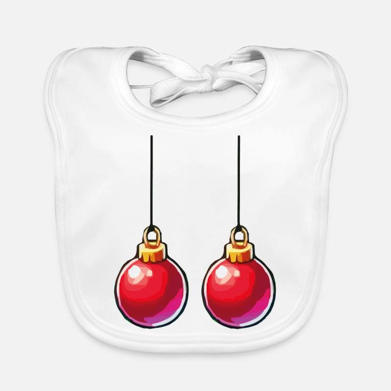 Weihnachtskugel Baby Bio-Lätzchen