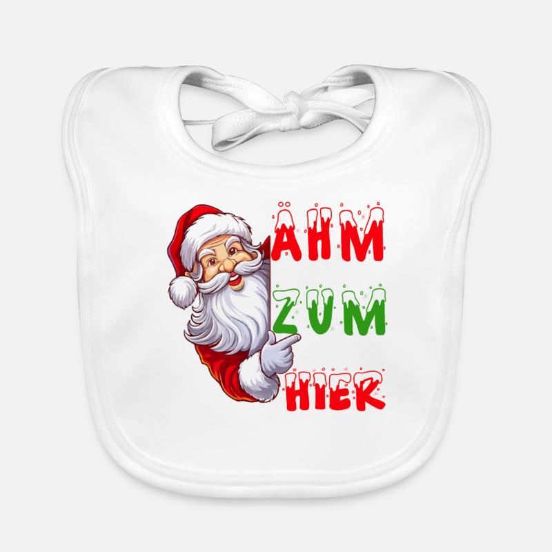 Ich Bin Nur Zum Essen Hier Weihnachten Männer Baby Bio-Lätzchen