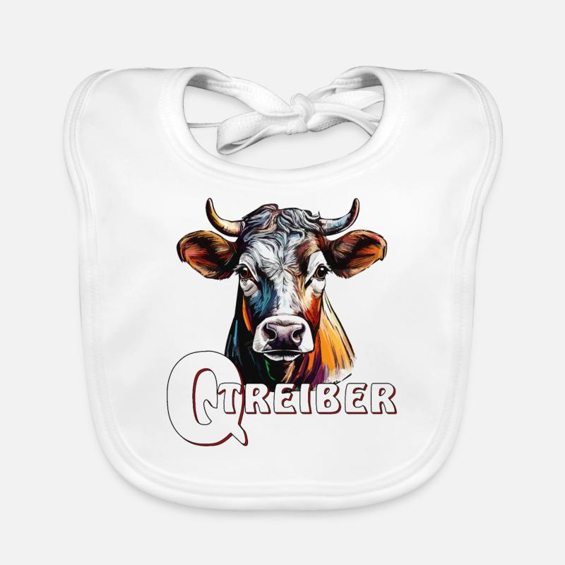 COW Q DRIVER Organic Baby Bibs