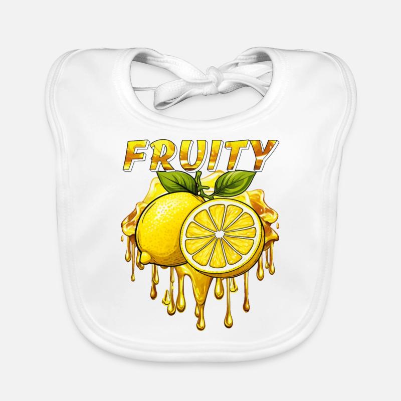 LEMON FRUITY Organic Baby Bibs